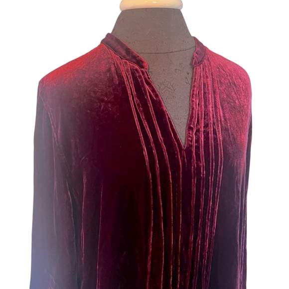 SUNDANCE Silk Blend Crushed Velvet Long Sleeve Enchantment Dress, Oversized SM - Picture 3 of 7